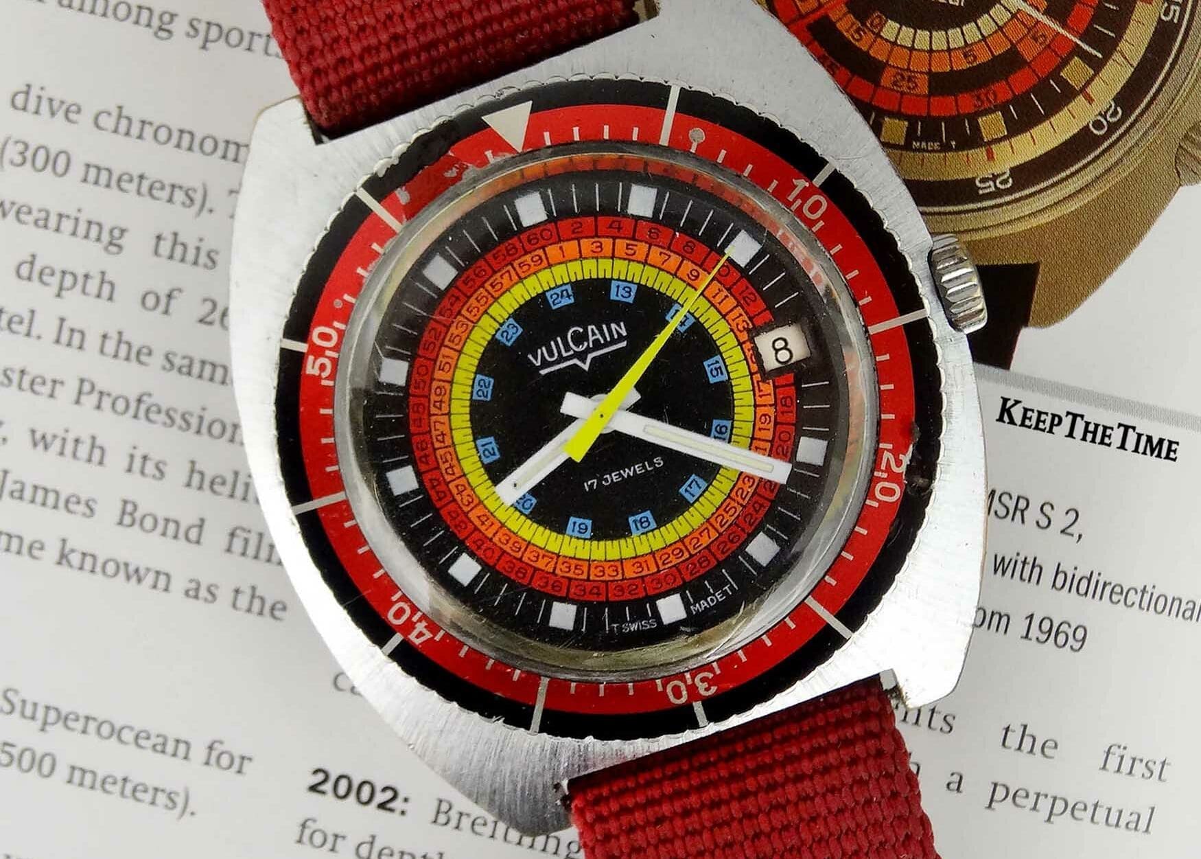 یک ساعت غواصی وُلکین مربوط به دهه ۱۹۶۰.