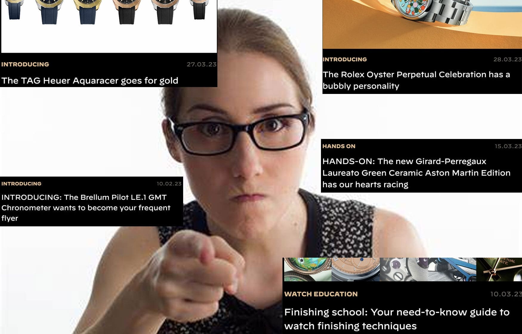 تصویری از ساعت‌های مچی لوکس با نمای نزدیک