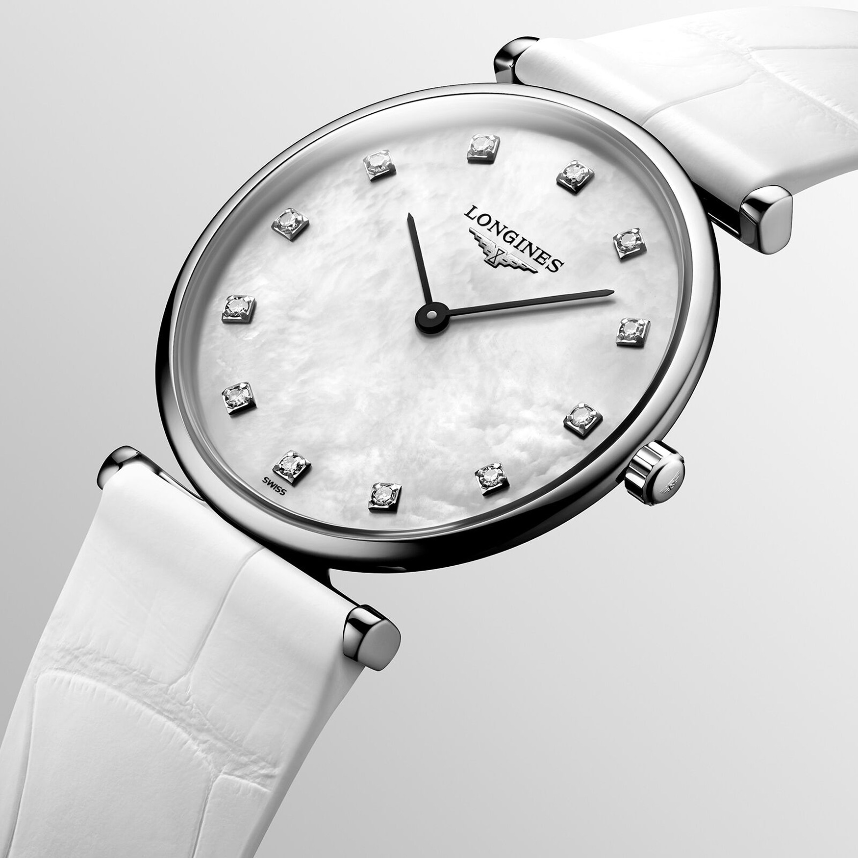 ساعت مچی لونژین لاگرانده کلاسیک با صفحه صدف مروارید