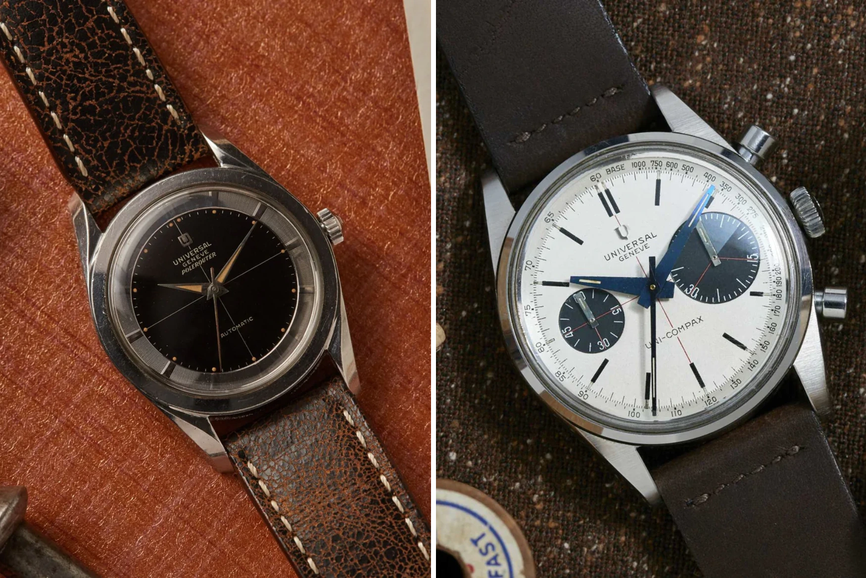 دو مدل Polerouter و Big Eye از Universal Genève که آماده احیا هستند.