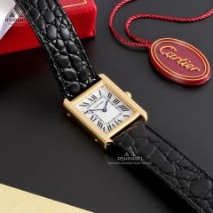 Cartier-Tank-Solo-GKW1-02 ساعت کارتیه بند چرمی Cartier Tank Solo GKW1