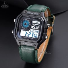 Casio-AE-1200WH-1832-08 ساعت سبز کاسیو دیجیتالی
