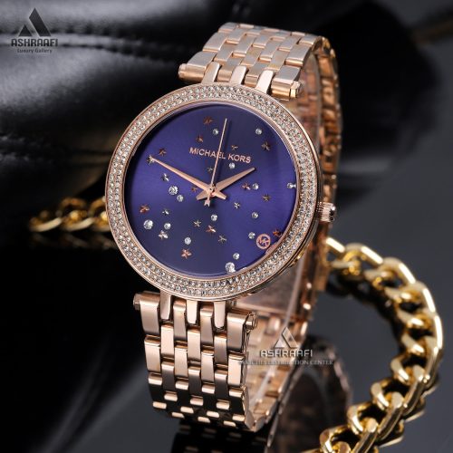 ساعت صفحه سورمه ای مایکل کورس