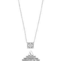 گردنبند زنانه نقره ای Square Pendant Necklace-S