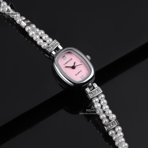 ساعت کارتیه صفحه صورتی