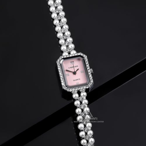 ساعت کارتیه صفحه صورتی