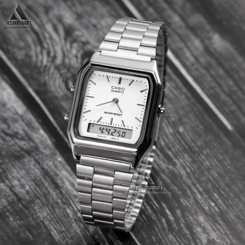 Casio-AQ-230-5154-10 ساعت کاسیو صفحه سفید