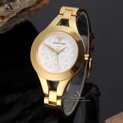 Emporio-Armani-AR-7431BR-02 ساعت امپریو آرمانی صفحه سفید