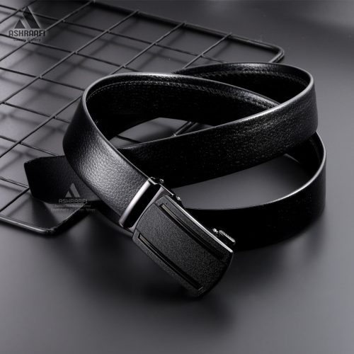 کمربند چرم مشکی