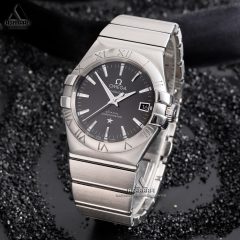 ساعت دست دوم امگا کانسلیش مردانه صفحه خاکستری Omega Constellation Co-Axial