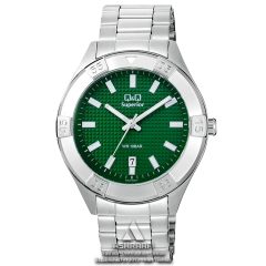 ساعت کیو اند کیو صفحه سبز Q&Q S20A-003VY