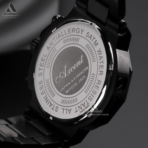 درب پشت ساعت اکسنت صفحه مشکی Axcent AX180029K