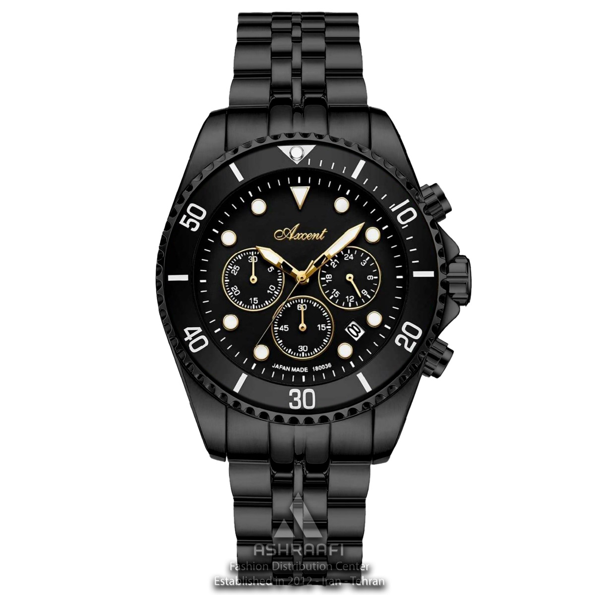 ساعت اکسنت مشکی Axcent AX180036K
