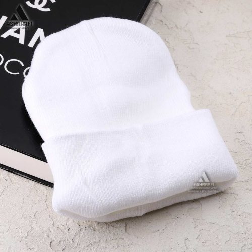 کلاه بافت سفید Beanie Hat HA167
