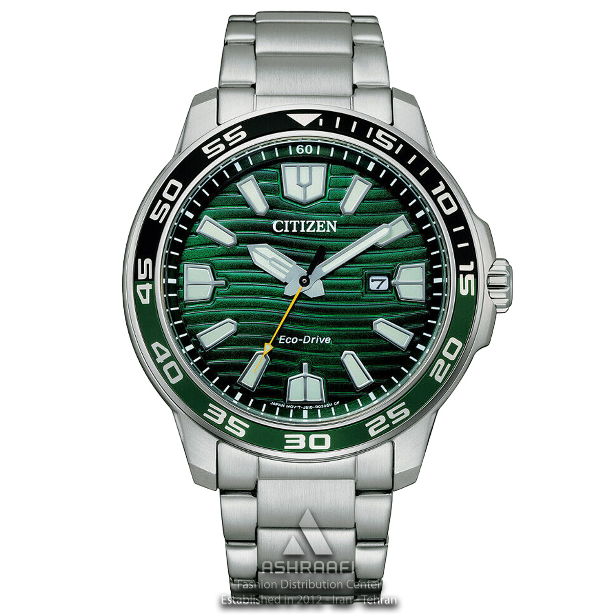 ساعت سیتیزن صفحه سبز مدل Eco-Drive AW1526-89X