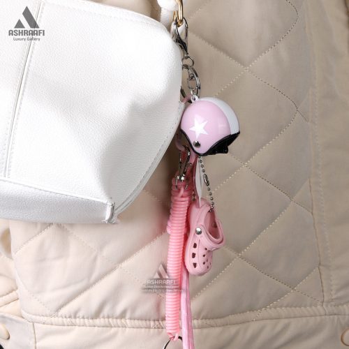 Pink Helmet and Crocs Charm