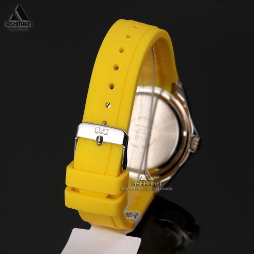 بند و قفل ساعت کیو اند کیو زرد Q&Q C72A-009PY