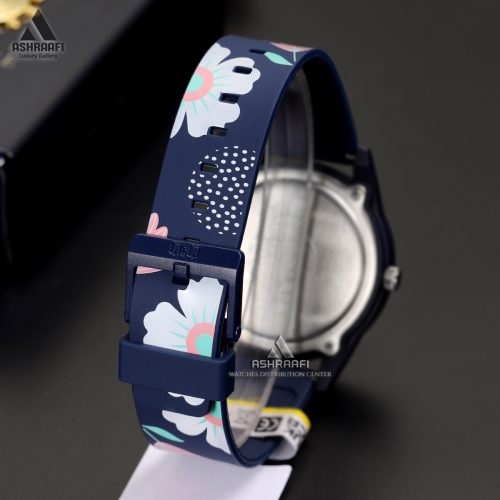 بند و قفل ساعت سورمه ای کیو اند کیو Q&Q V08A-003VY