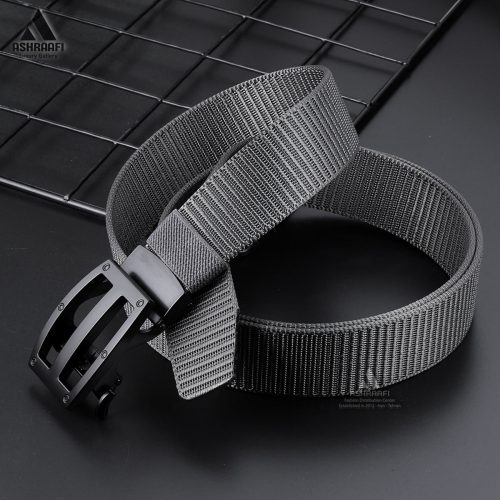 کمربند طوسی مردانه