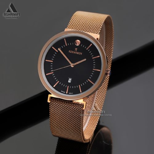 ساعت رومانسون مردانه رزگلد