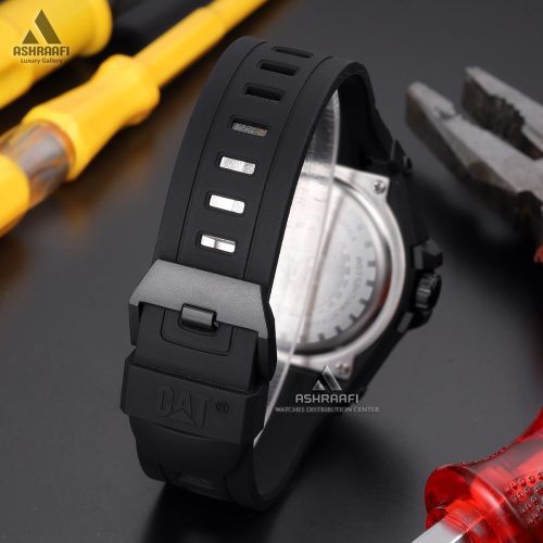 ساعت کاترپیلار بند مشکی Cat LO.111.21.71