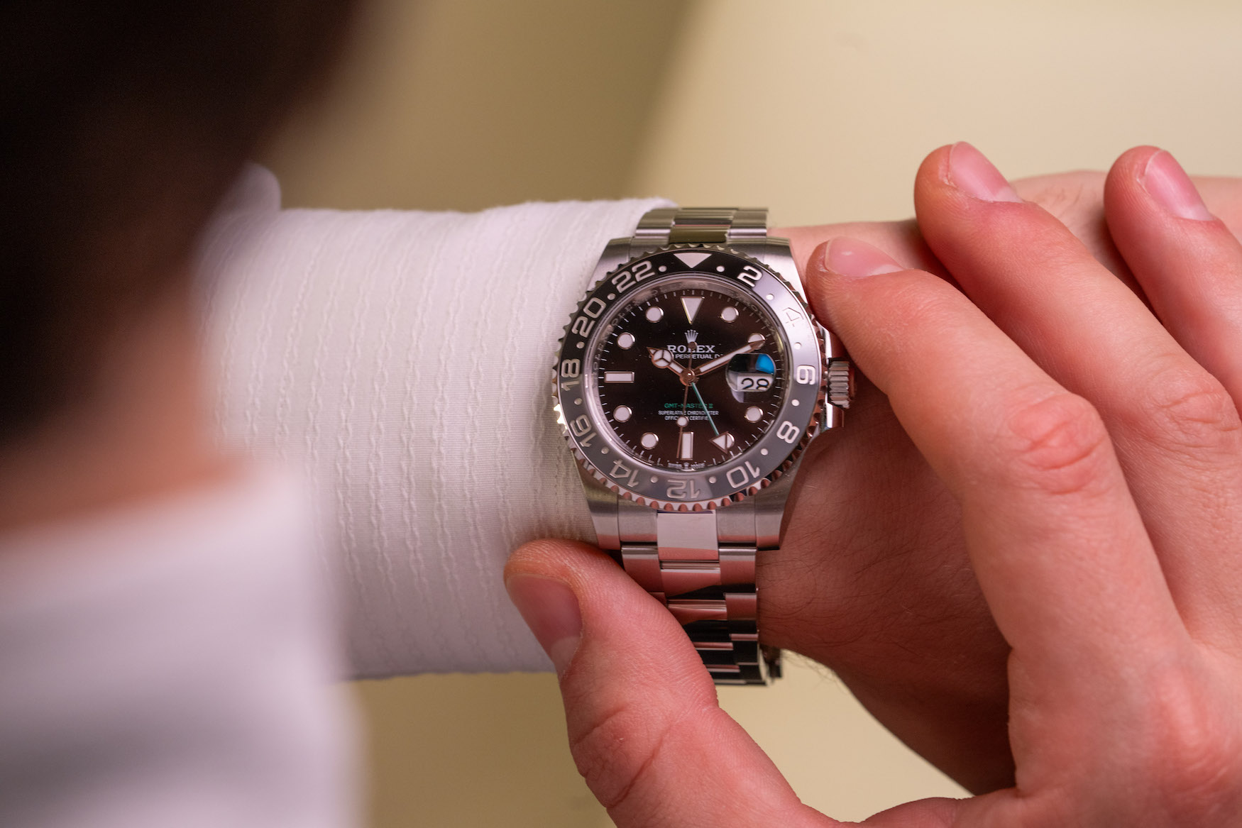 رولکس جی‌ام‌تی مستر ۲ روی مچ دست