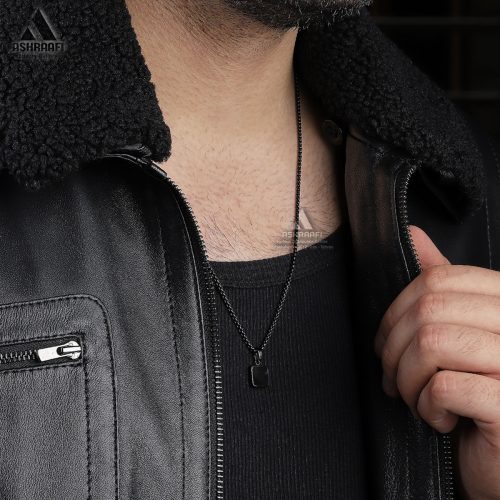 Square Silver Necklace-K