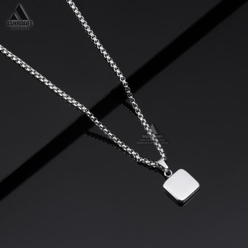 Square Silver Necklace-S