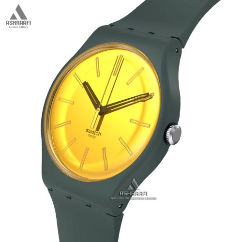 ساعت سواچ صفحه زرد Swatch SO29G103