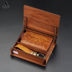 Wallet & Keychain Set-A01-02 جاکارتی و جاکلیدی چرم Wallet & Keychain Set-A01