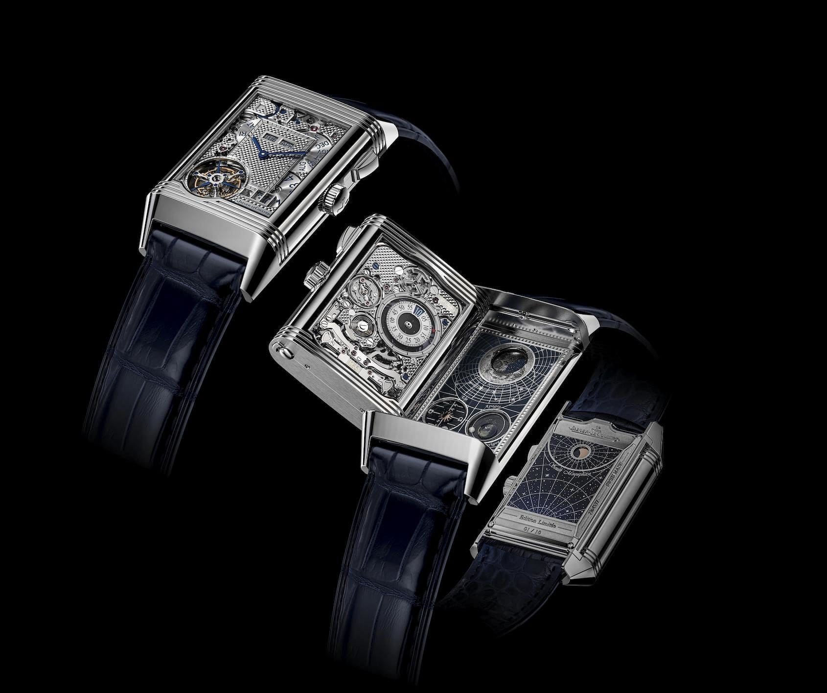 ساعت ژژه‌لکوتر رورسو هیبریس مکانیکا کالیبر ۱۸۵ با چهار صفحه