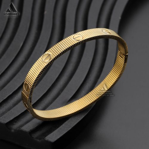 دستبند طلایی طرح دار
