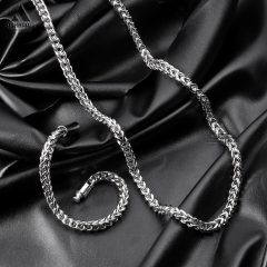ست دستبند و گردنبند استیل Necklace & Bracelet Chain S9