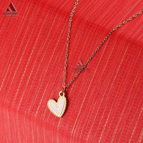 گردنبند زنانه طرح قلب صدفی Shell Heart Necklace G1
