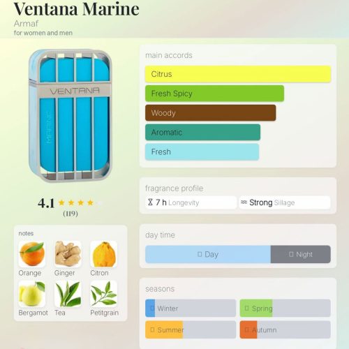 نت های ادکلن Armaf Ventana Marine