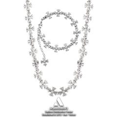 گردنبند و دستبند کروم هارتز Cross Necklace & Bracelet S01