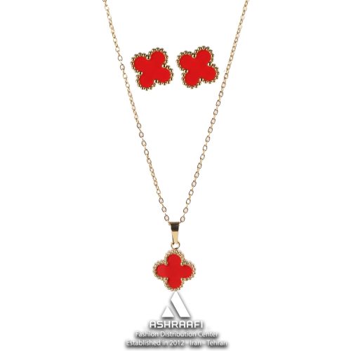 ست ونکلیف قرمز Vancliffe Necklace & Bracelet GR