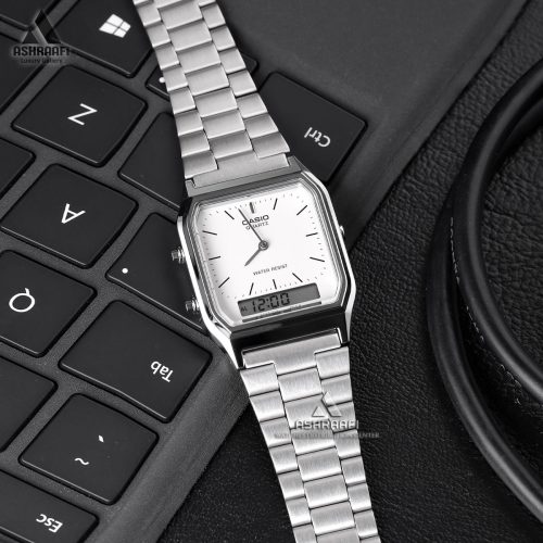 ساعت کاسیو صفحه سفید Casio AQ-230A-7D