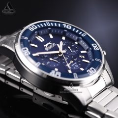 ساعت اسلازنجر صفحه سورمه ای Slazenger SL.09.2007.2.03