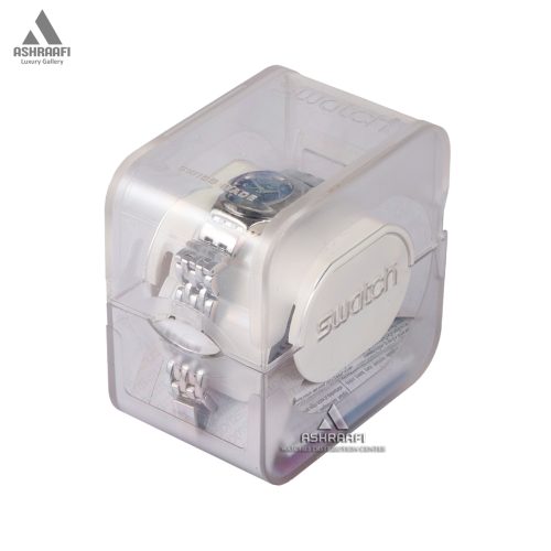 جعبه اورجینال ساعت ورساچه Swatch YSS225G