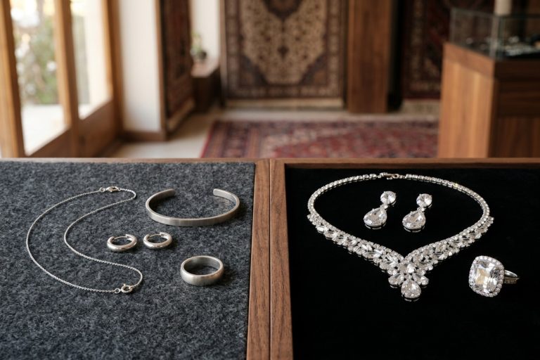 برای استایل رسمی، زیورآلات کلاسیک بخریم یا نگین‌دار؟ [راهنمای انتخاب]