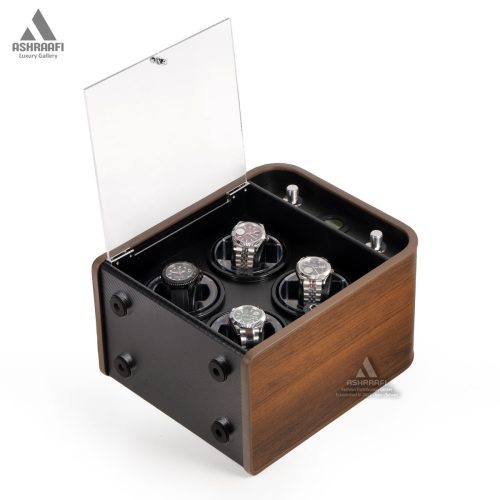 Automatic-Watch-Winder-4-BrK-02 وایندر ساعت مچی 4 عددی Automatic Watch Winder 4-BrK