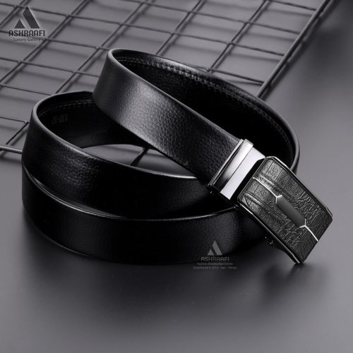 Leather-Ratchet-Belt-BL98-05 کمربند بند چرمی ریلی مردانه