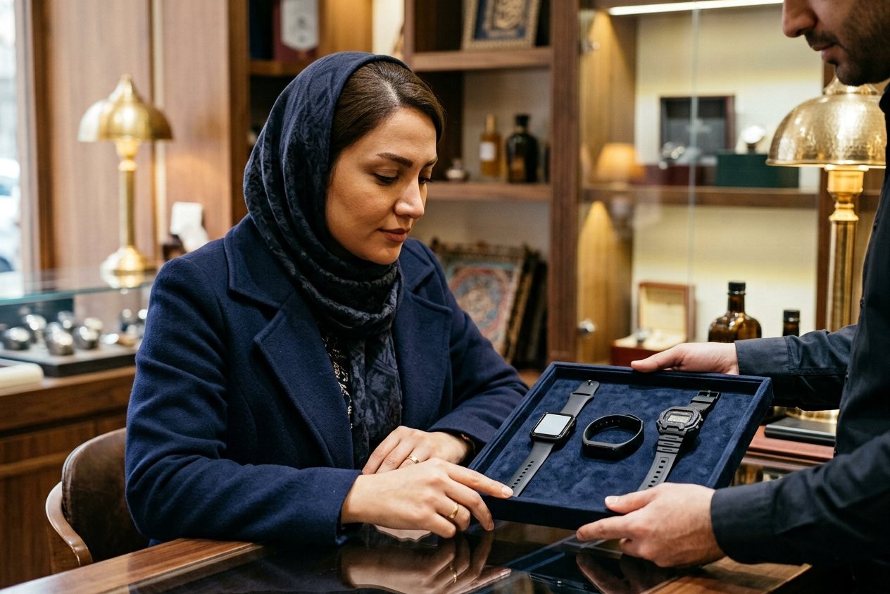 انتخاب میان ساعت هوشمند، مچ‌بند هوشمند و ساعت دیجیتال در فروشگاه