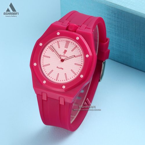 Audemars-Piguet-x-Swatch-ROYAL-POP-03-08 ساعت رویال پاپ سرخابی