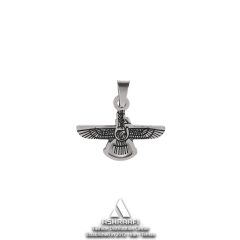 Faravahar-Pendant-S01-01 آویز نقرهای فروهر Faravahar Pendant S01