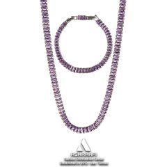 گردنبند و دستبند زنانه Tennis Necklace & Bracelet P01