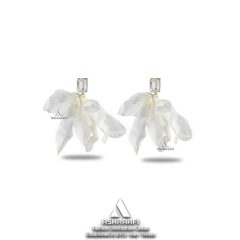 گوشواره پارچه‌ای نگین دار Fabric Earrings W