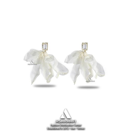 گوشواره پارچه‌ای نگین دار Fabric Earrings W