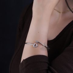 Heart Open Bangle Bracelet GS